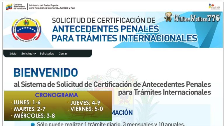 certificado antecedentes penales venezuela