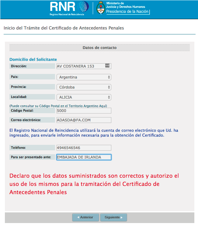 certificado de antecedentes penales en argentina