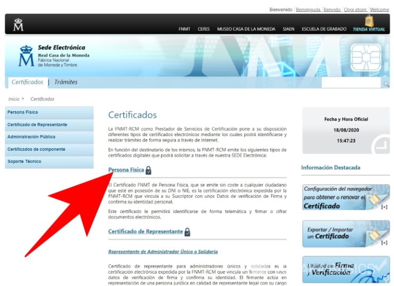 renovacion certificado digital representante